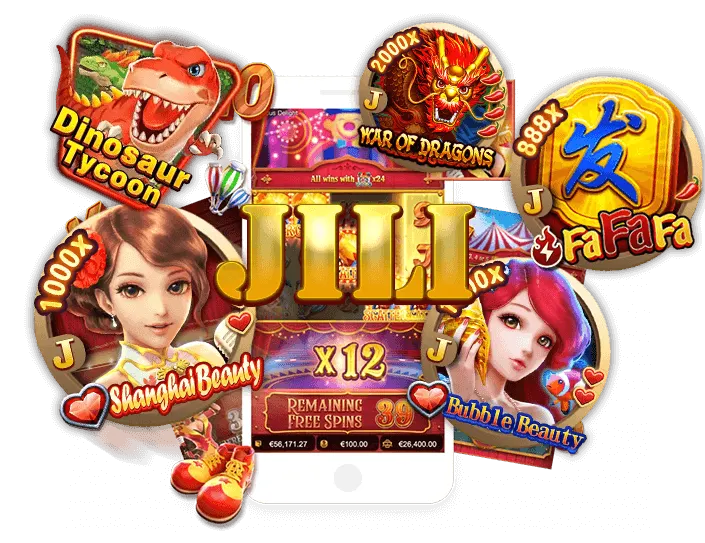 JILI Games mobile app preview showing premium casino games interface with slots, fishing games, and user-friendly design